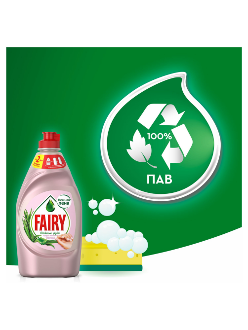 Средство для мытья посуды Fairy Нежные руки розовый жасмин и алоэ вера, 450мл