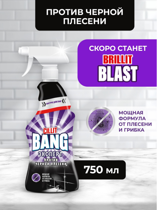 Средство чистящее Cillit Bang Удаление черной плесени с курком, 750мл