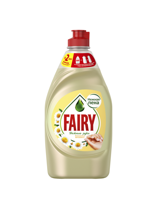 Средство для мытья посуды Fairy Нежные руки Ромашка и витамин E, 450мл