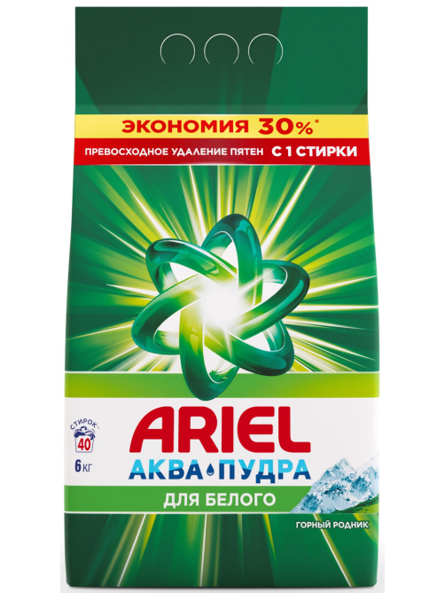 Стиральный порошок Ariel Горный родник автомат, 6кг