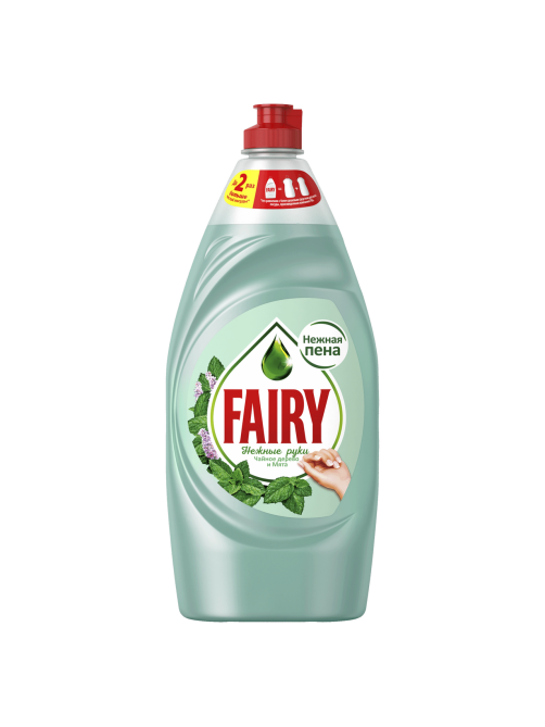 Средство для мытья посуды Fairy Нежные руки Чайное дерево и мята, 900мл