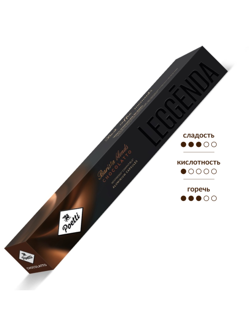 Кофе в капсулах Poetti Leggenda Chocolatto для кофемашин Nespresso 10шт, 53г