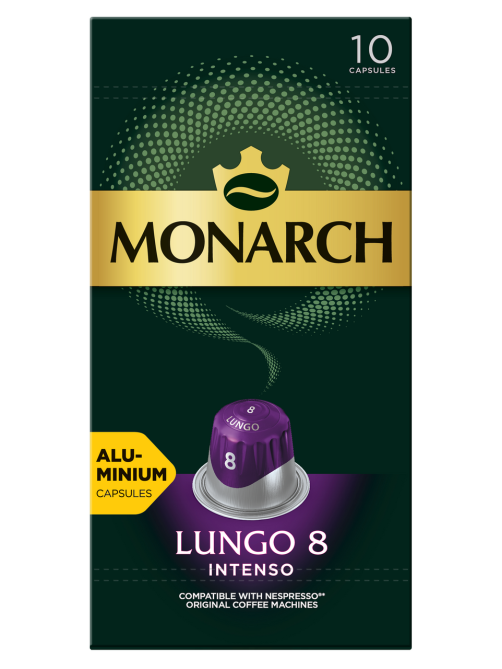 Кофе в капсулах Monarch Лунго Интенсо 8 для кофемашин Nespresso 10шт, 52г