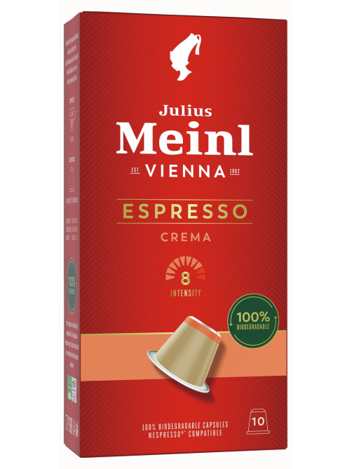 Кофе в капсулах Julius Meinl Espresso Crema Bio для кофемашин Nespresso 10шт, 56г