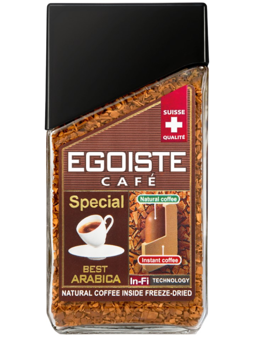 Кофе Egoiste Special растворимый сублимированный с молотым, 100г