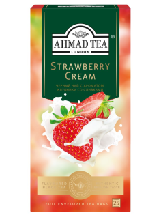 Чай черный Ahmad Tea Клубника со сливками (1.5г x 25шт), 37.5г