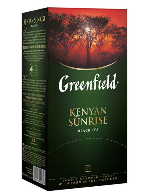 Чай Greenfield Kenyan Sunrise черный байховый (2г х 25 пак), 50г