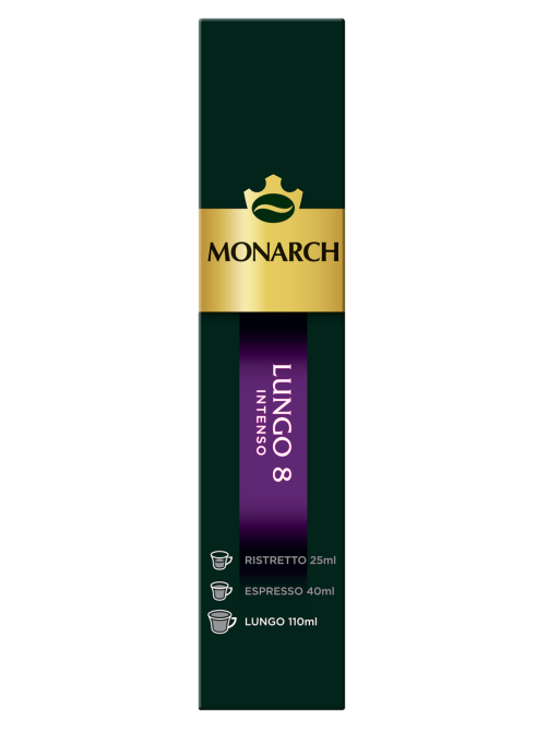 Кофе в капсулах Monarch Лунго Интенсо 8 для кофемашин Nespresso 10шт, 52г
