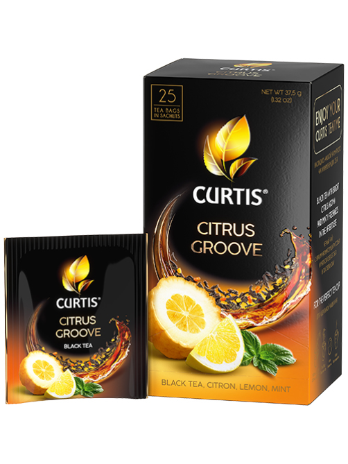 Чай Curtis Citrus Groove пакетированный (1.5г x 25шт), 37.5г
