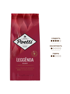 Кофе Poetti Leggenda Ruby в зернах, 1кг