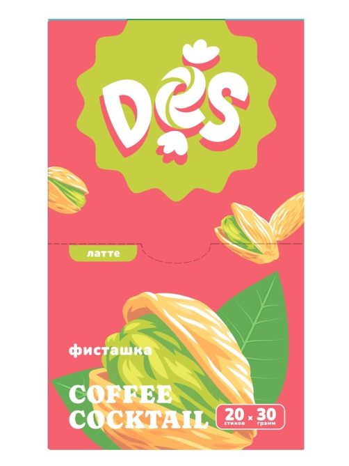 Напиток кофейный Des Латте фисташка растворимый, 30г x 20 шт