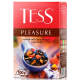 Чай черный Tess Pleasure Шиповник и яблоко байховый листовой, 100г