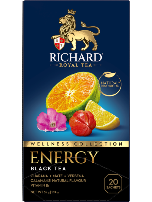 Чай черный Richard Energy пакетированный (1.7г x 20шт), 34г