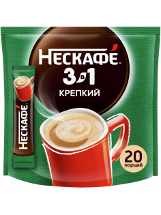 Напиток кофейный Нескафе Крепкий 3в1 20 пакетиков, 290г