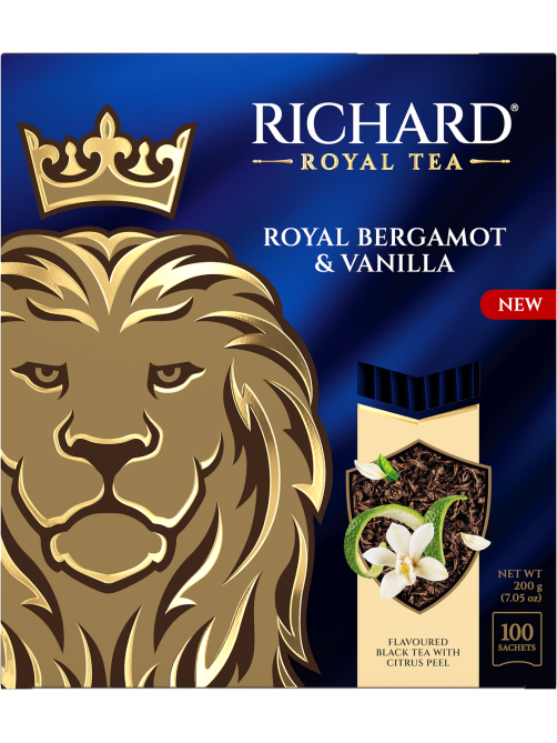 Чай черный Richard с бергамотом и цитрусом (2г x 100шт), 200г