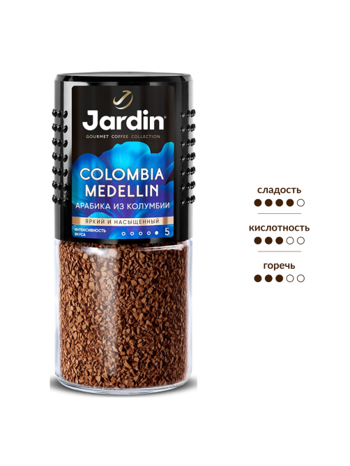 Кофе Jardin Colombia Medellin натуральный растворимый сублимированный, 95г