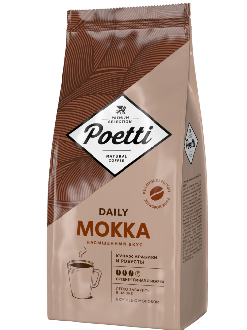 Кофе Poetti Daily Mokka в зернах, 1кг