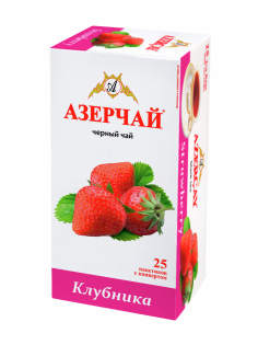 Чай черный Азерчай Клубника байховый (1.8г x 25шт), 45г