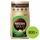 Кофе Нескафе Gold Aroma Intenso растворимый сублимированный с добавлением натурального жареного молотого кофе, 800г