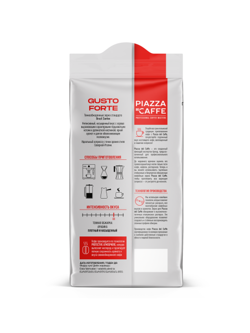 Кофе Piazza del Caffe Gusto Forte молотый, 250г
