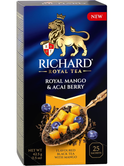Чай черный Richard манго и ягоды асаи (1.7г x 25шт), 42.5г