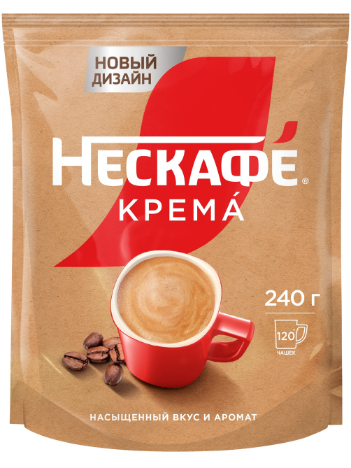 Кофе Нескафе Классик Крема растворимый, 240г