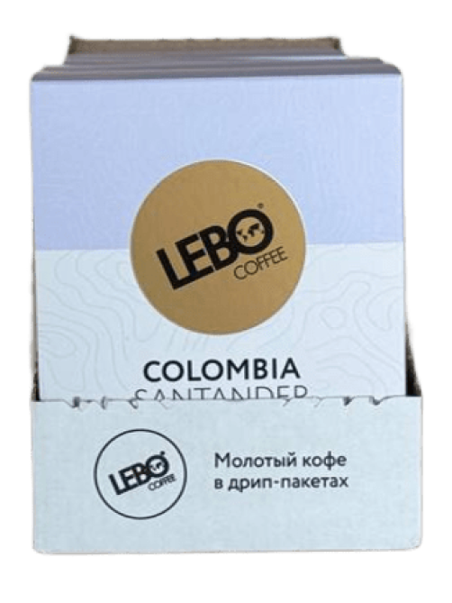 Кофе Lebo Mono Colombia молотый дрип-пакеты (10.5г x 6шт), 63г