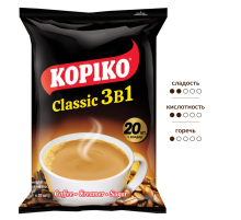 Кофейный напиток Kopiko 3 в 1 Classic 20шт х 20г, 400г