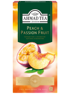 Чай черный Ahmad Tea Персик-маракуйя (1.5г x 25шт), 37.5г