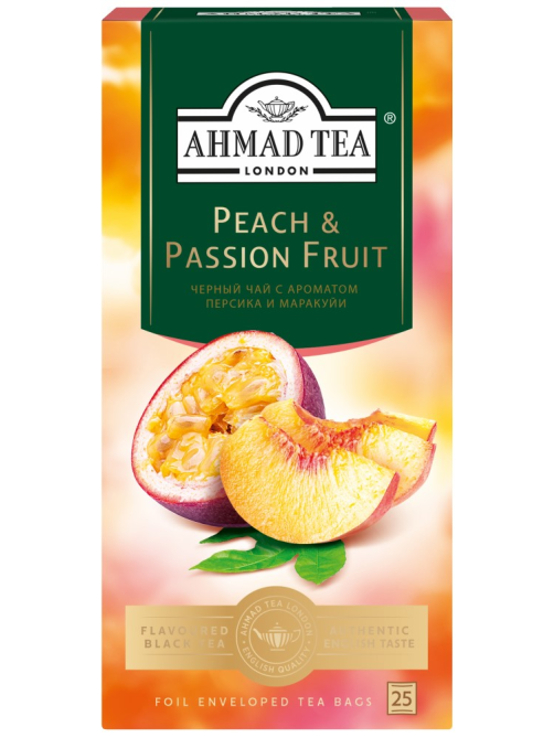 Чай черный Ahmad Tea Персик-маракуйя (1.5г x 25шт), 37.5г