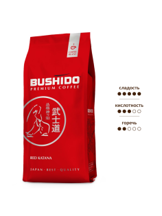 Кофе Bushido Red Katana в зернах, 1кг