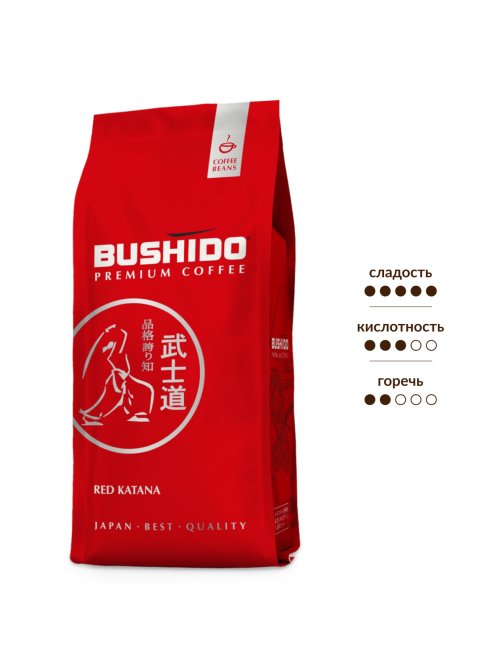 Кофе Bushido Red Katana в зернах, 1кг