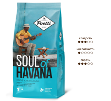 Кофе Poetti Soul of Havana натуральный жареный в зернах, 800г