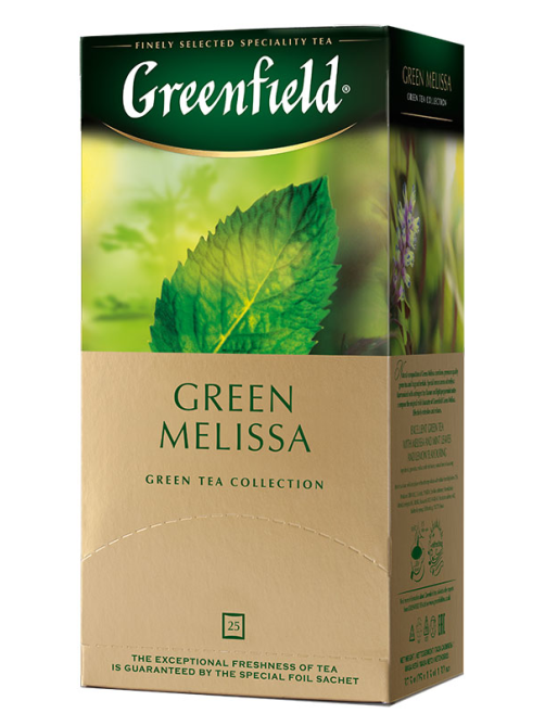 Чай Greenfield Green Melissa зеленый (1.5г х 25 пак), 38г