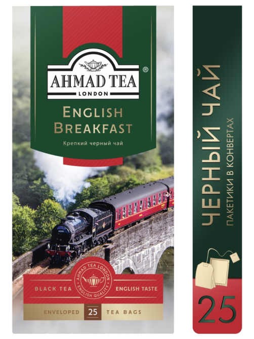 Чай Ahmad Tea English Breakfast черный (2г х 25 пак), 50г