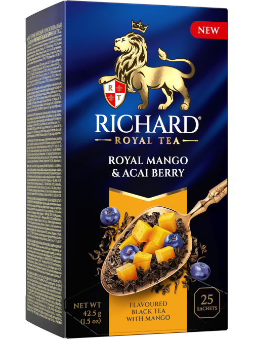 Чай черный Richard манго и ягоды асаи (1.7г x 25шт), 42.5г