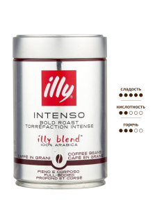 Кофе Illy темная обжарка в зернах, 250г