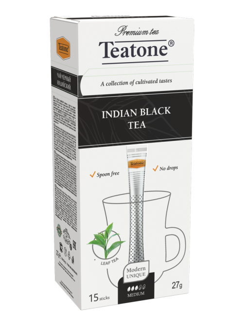Чай черный Teatone индийский в стиках (1.8г x 15шт), 27г