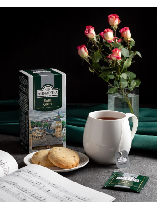 Чай Ahmad Tea Earl Grey черный с ароматом бергамота (2г х 25 пак), 50г