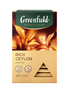 Чай черный Greenfield Rich Ceylon пирамидки (1.9г x 20шт), 38г