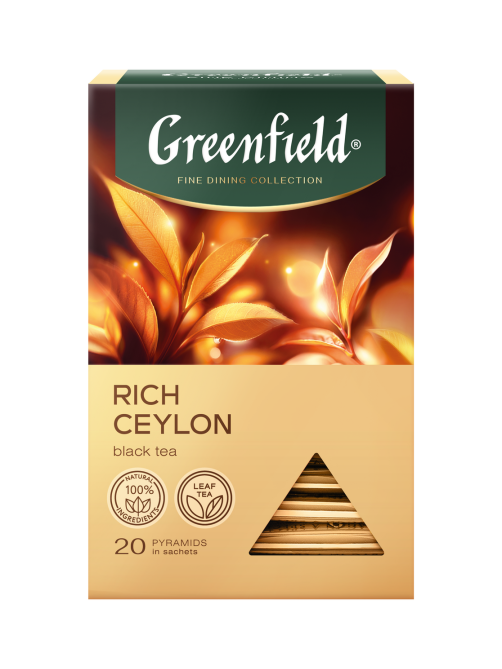 Чай черный Greenfield Rich Ceylon пирамидки (1.9г x 20шт), 38г