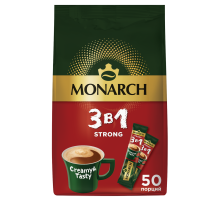 Напиток кофейный Monarch Крепкий 3в1 растворимый (13г x 50шт), 650г