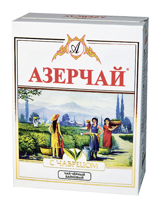 Чай Азерчай черный листовой с чабрецом, 100г
