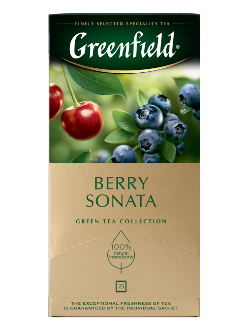 Чай зеленый Greenfield Berry Sonata (1.5г x 25шт), 37,5г