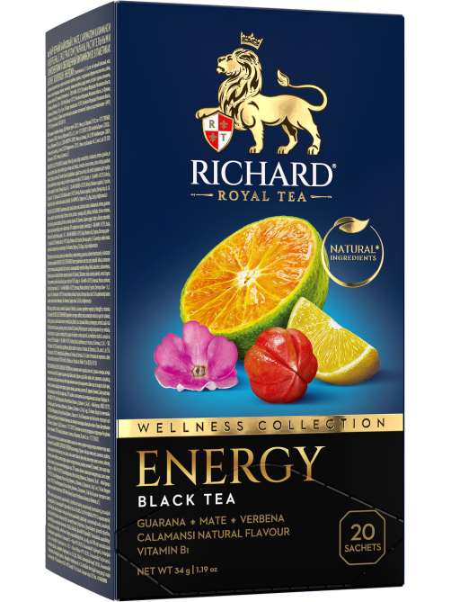 Чай черный Richard Energy пакетированный (1.7г x 20шт), 34г