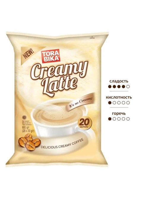 Кофе Torabika Creamy Latte растворимый (30г x 20шт), 600г