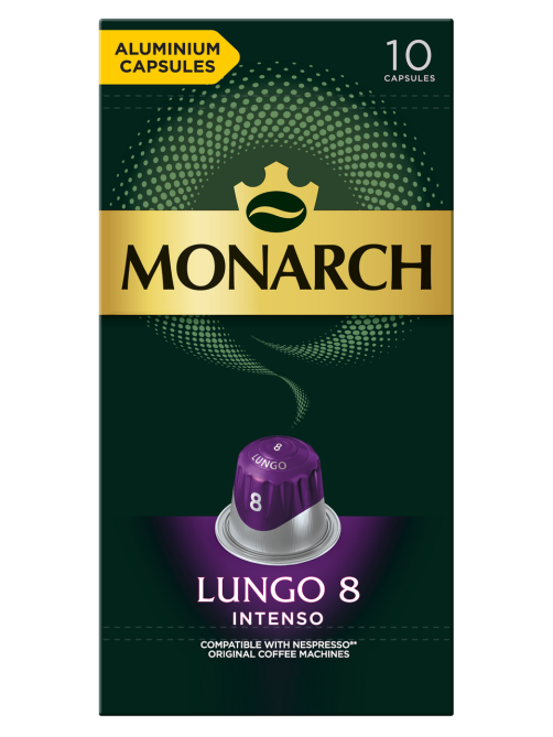 Кофе в капсулах Monarch Лунго Интенсо 8 для кофемашин Nespresso 10шт, 52г