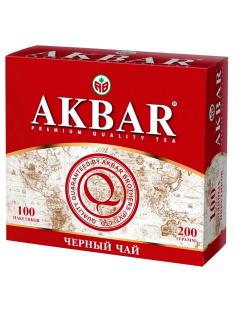 Чай Akbar Classic Series черный пакетированный (2г х 100шт), 200г