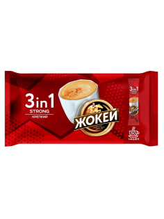 Кофе Жокей крепкий растворимый 3в1 (12г x 50шт), 600г