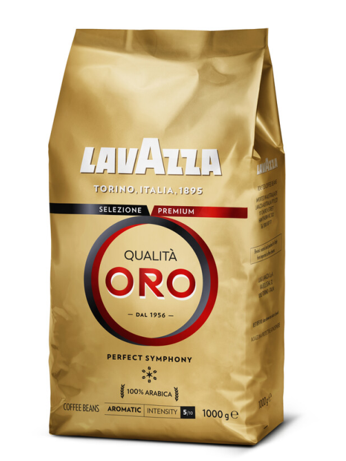 Кофе Lavazza Qualita Oro натуральный жареный в зернах, 1кг